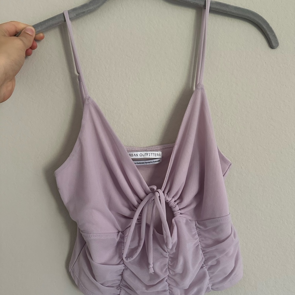 Urban Outfitters Crop Top Size M Spaghetti Strap Keyhole Purple Lilac